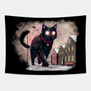 Icelandic Christmas Yule Cat Tapestry
