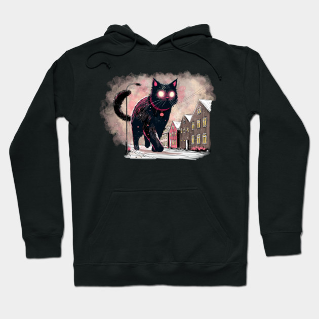Icelandic Christmas Yule Cat Hoodie by H. R. Sinclair