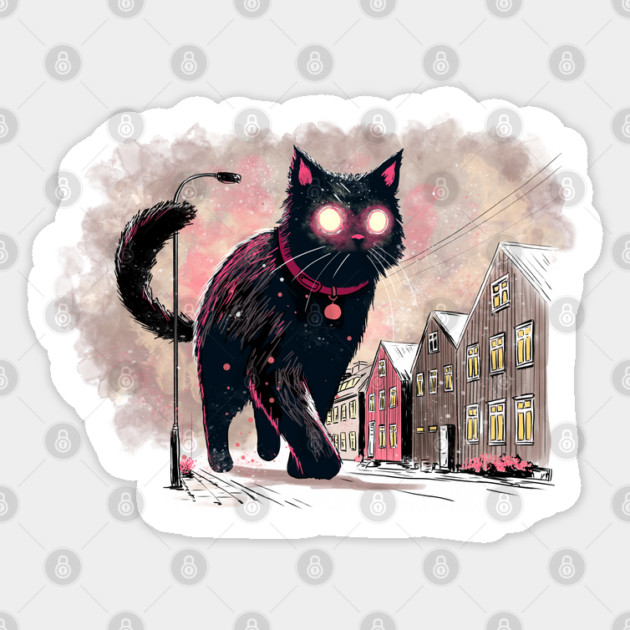 Icelandic Christmas Yule Cat Sticker by H. R. Sinclair