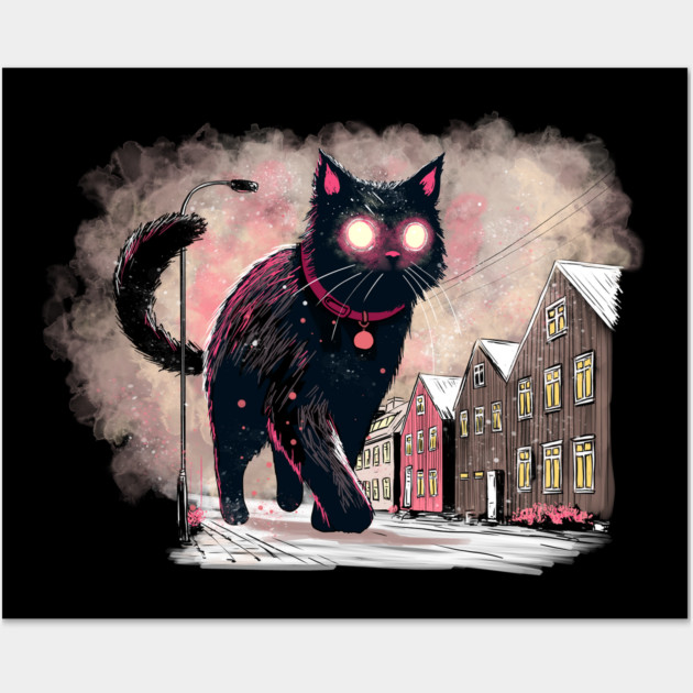 Icelandic Christmas Yule Cat Wall Art by H. R. Sinclair