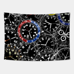 Luxury Watches Collage Tapestry