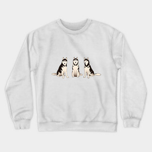 Husky Dogs Crewneck Sweatshirt
