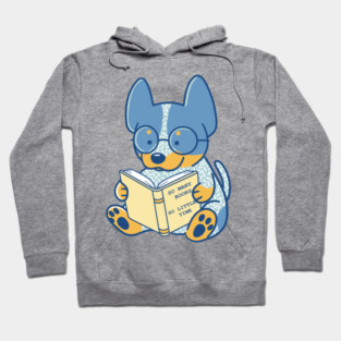 Blue Heeler Reading Hoodie