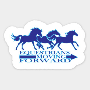 Equestrians Moving Forward Sticker