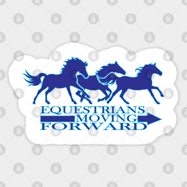 Equestrians Moving Forward Sticker by DickinsonDesign