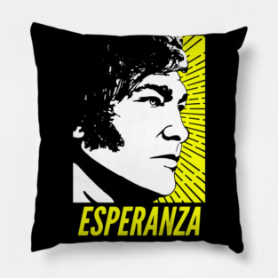 Javier Milei Esperanza 2023 Presidential Campaign Poster Pillow