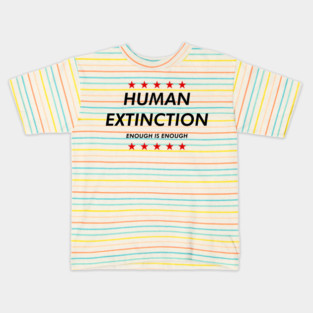 Human Extinction (Black Style) Kids T-Shirt