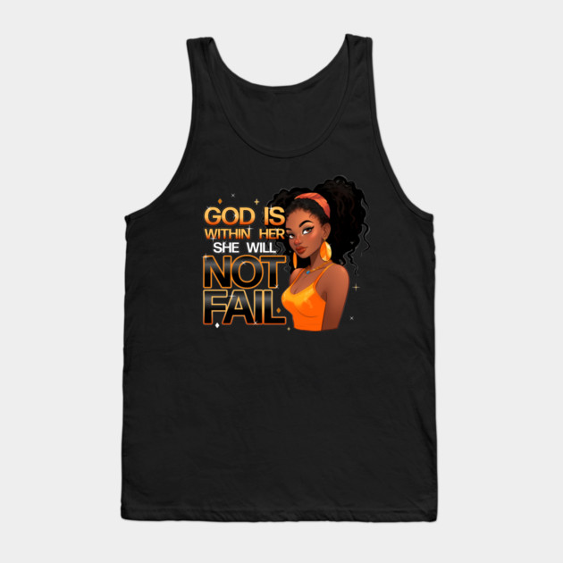 God Is With Her She Will Not Fail 2 Tank Top by UrbanLifeApparel
