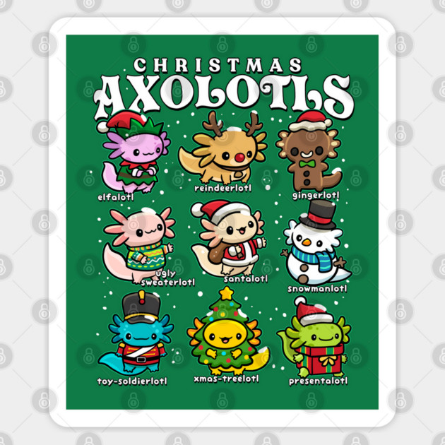 Christmas Axolotls Sticker by GoshWow®
