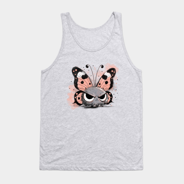 Grumpy Butterfly Tank Top by H. R. Sinclair