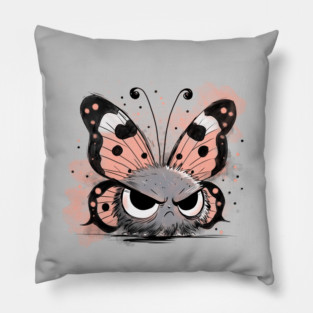 Grumpy Butterfly Pillow