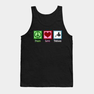 Peace Love Tattoos Tank Top