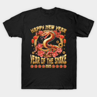 Year Of The Snake Happy New Year 2025 T-Shirt