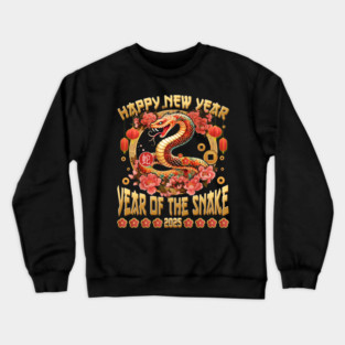 Year Of The Snake Happy New Year 2025 Crewneck Sweatshirt