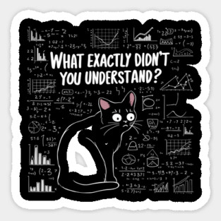 What Exactly Didn’t You Understand? Funny Science Geek Nerd Sticker