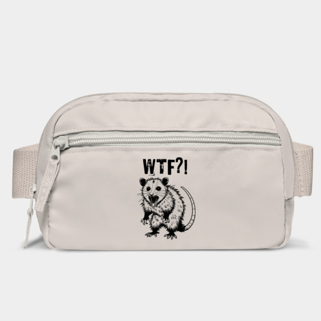 Hissing Feral Possum Screaming "WTF?!" into the void, snarky sarcastic angry opossum by Luxinda