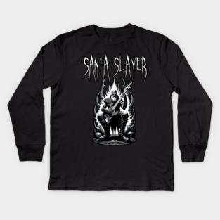 Santa Slayer Kids Long Sleeve T-Shirt