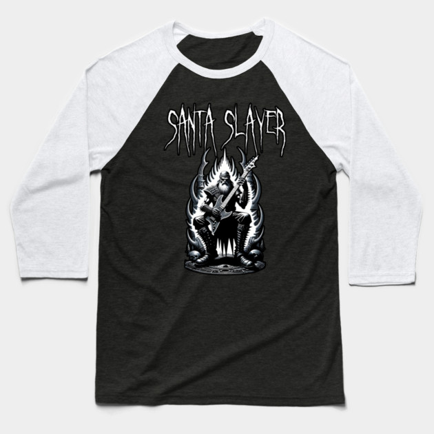 Santa Slayer Baseball T-Shirt by Grave Digs