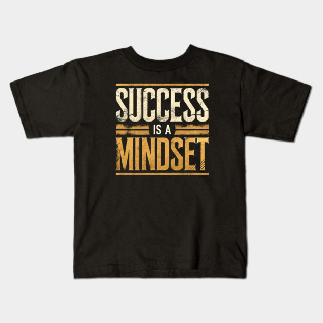 Success is a Mindset, Motivational Quote Kids T-Shirt by logiamerch