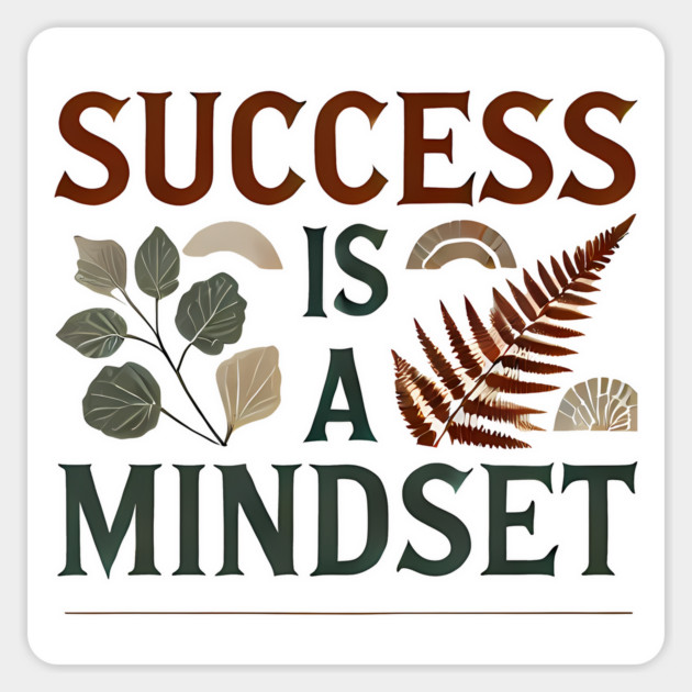 Success is a Mindset, Motivational Quote Magnet by logiamerch