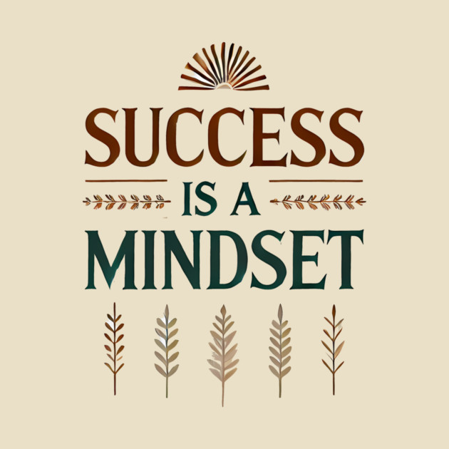 Success is a Mindset, Motivational Quote by logiamerch