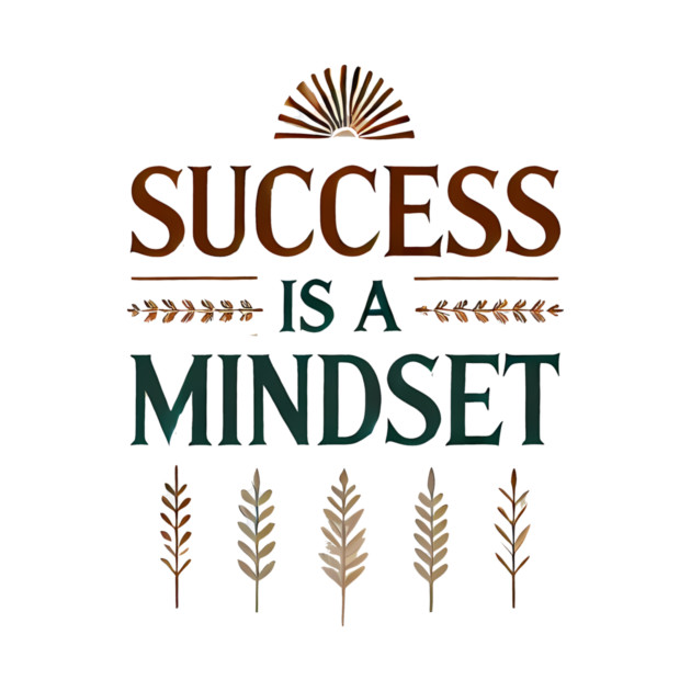 Success is a Mindset, Motivational Quote by logiamerch