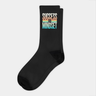Success is a Mindset, Motivational Quote Socks