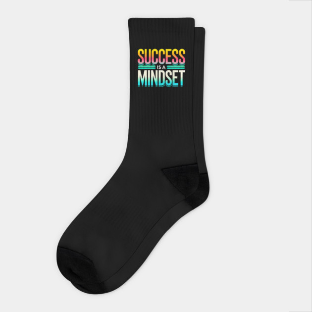 Success is a Mindset, Motivational Quote Socks by logiamerch