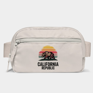 California Republic Pride, Iconic Grizzly Bear and State Flag Inspired Bag