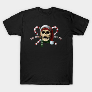 Christmas Pirate Skull (Yo Ho Ho Ho) T-Shirt