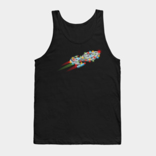 USS Voyager - lit up like a Christmas tree! Tank Top