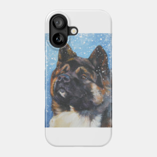 Akita Fine Art Painting Phone Case