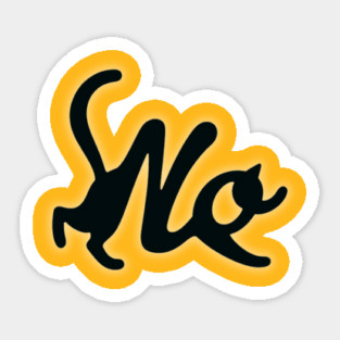 Black Cat Says no Sticker