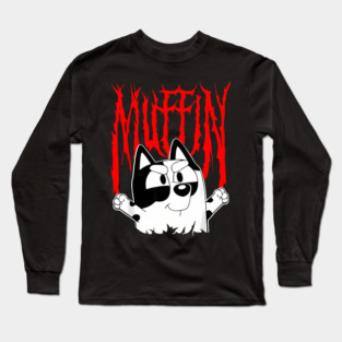 Muffin Metal Tan Blue Heeler Muffin Emotions T-Shirt Long Sleeve T-Shirt