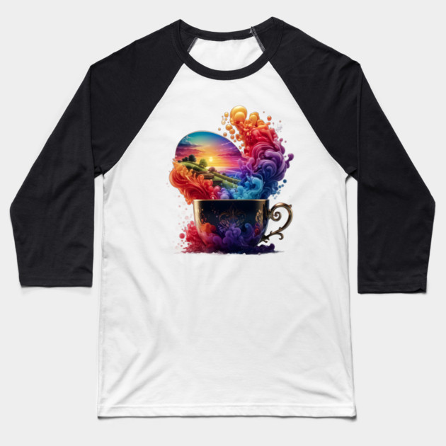 Art Cup Style Gatsby Colorful Baseball T-Shirt by animegirlnft