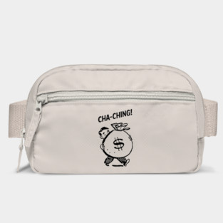 Cha-Ching! Retro Man Reseller with Money Bag - Black Bag