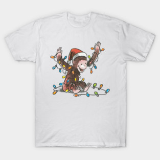 Curious George on Christmas T-Shirt