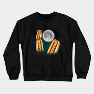 Three Hotdogs Howling at Moon Vinatge Shirt, Retro i got the dogs in me Lover Tshirt, Funny Weird Tee, hotdogs Meme Crewneck Sweatshirt