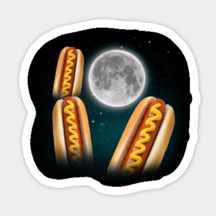 Three Hotdogs Howling at Moon Vinatge Shirt, Retro i got the dogs in me Lover Tshirt, Funny Weird Tee, hotdogs Meme Sticker