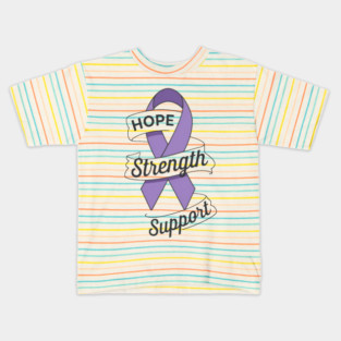 Pancreatic Cancer Support, Hope, Strength, and Awareness Kids T-Shirt