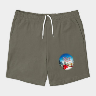 Holiday Cheer snowy scene Shorts