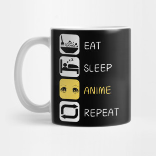 Eat Sleep Anime Repeat, Anime Japanese Culture Mug
