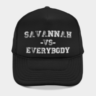 Savannah vs Everybody - Vintage City Grunge Effect Hat