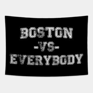 Boston vs Everybody - Vintage City Grunge Effect Tapestry