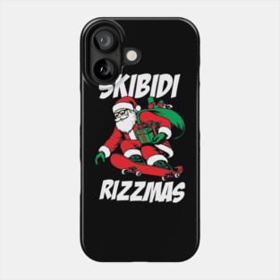 Skibidi Rizzmas Funny Santa Claus Phone Case