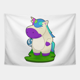 Unicorn Volleyball player Volleyball Tapestry