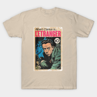 Albert Camus - The Stranger - Original Vintage Pulp Book Cover T-Shirt