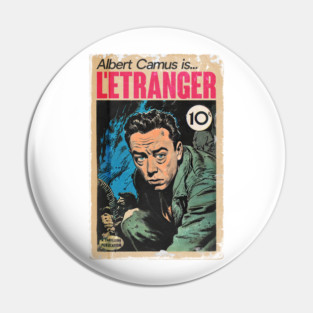 Albert Camus - The Stranger - Original Vintage Pulp Book Cover Pin