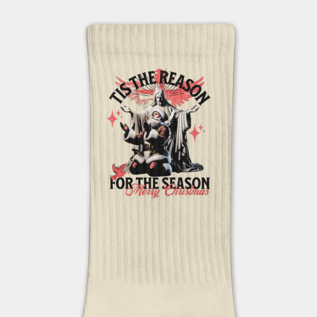 Tis the reason for the Season - Christian Santa Jesus- Merry Christmas by Joaddo