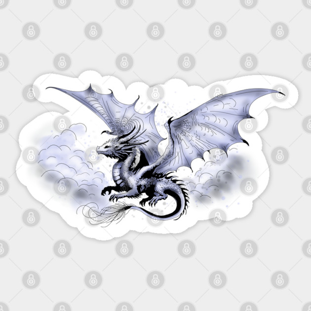 Sky Dragon Sticker by H. R. Sinclair
